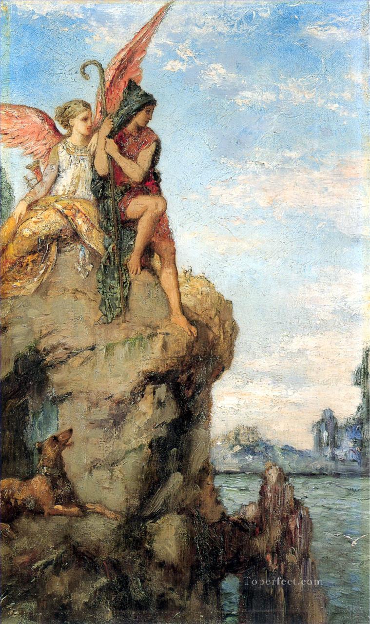 ヘシオドスとミューズ 象徴主義 聖書神話 ギュスターヴ・モロー油絵